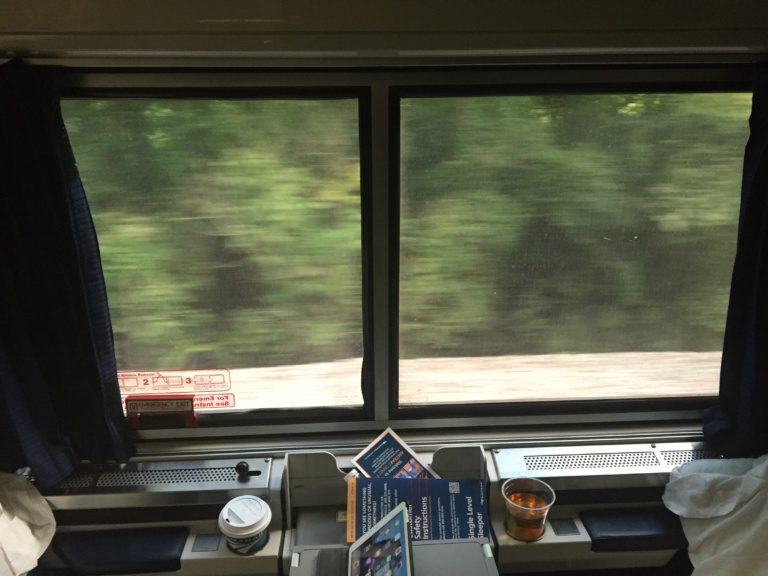 View from an Amtrak Viewliner roomette