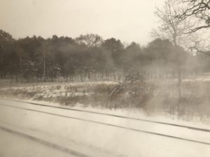 Snowy views from Amtrak’s Hiawatha