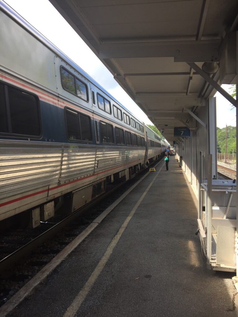 Amtrak Crescent waiting for passengers. 