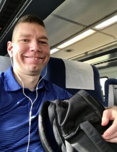 Kev Traveling on Amtrak