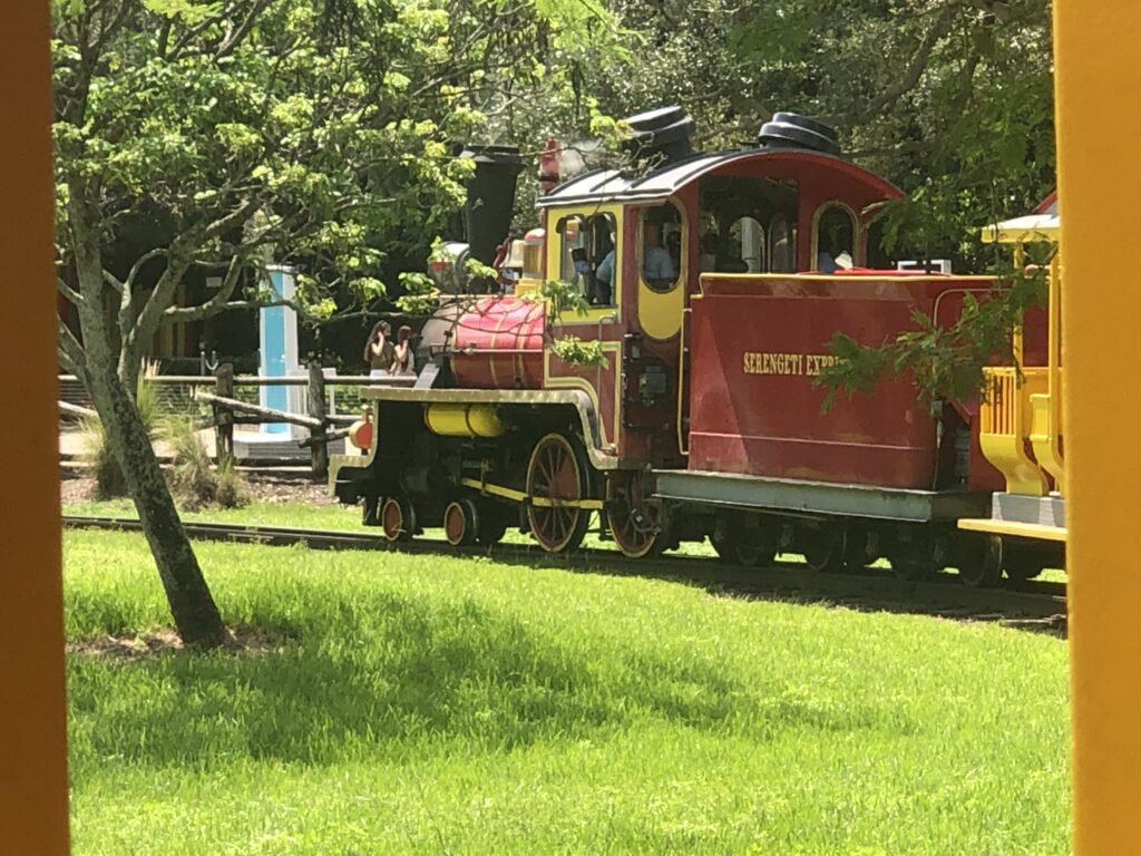 Steam train at Bush Gardens
