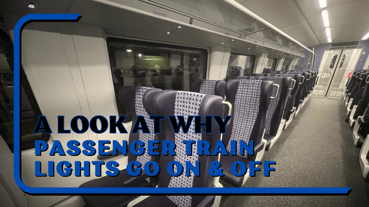 Why do interior lights on passenger trains go on and off?