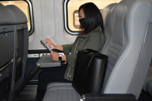 An Amtrak passenger 