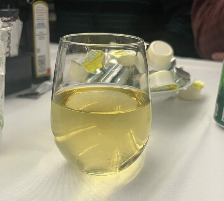 Wine served with Amtrak Traditional Dining