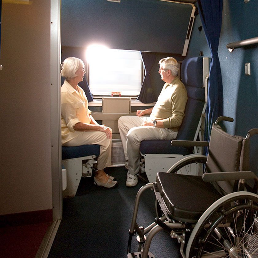 Amtrak sleeper accommodations: Accessible room