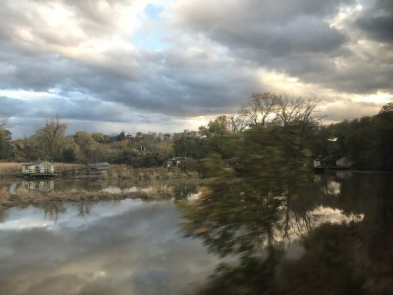 Hudson Valley view from the Lake Shore Limited. A view from one of Amtrak Fall Color Trains