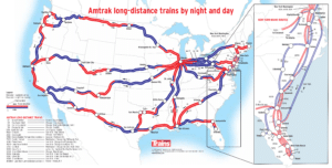 Map of the Amtrak system