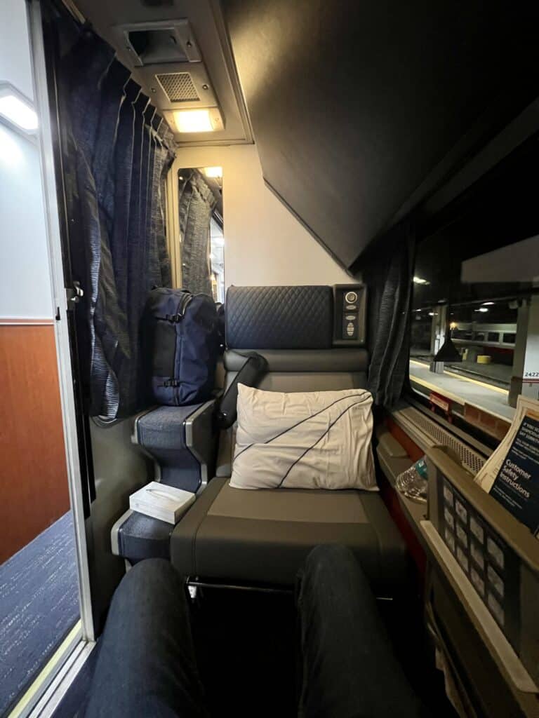 Amtrak Superliner roomette seat