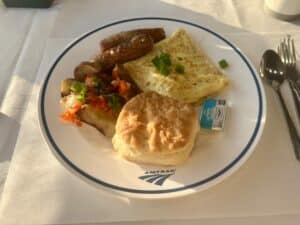 Amtrak omelette breakfast